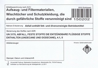 150202 - Fett- und Ölverunreinigte Betriebsmittel